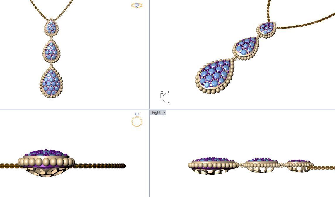 serpent boheme pendant xs s and m motifs 3D print model_10