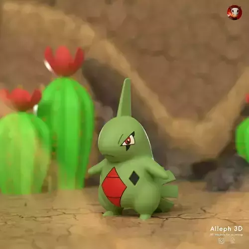 Pokemon larvitar 3D print model