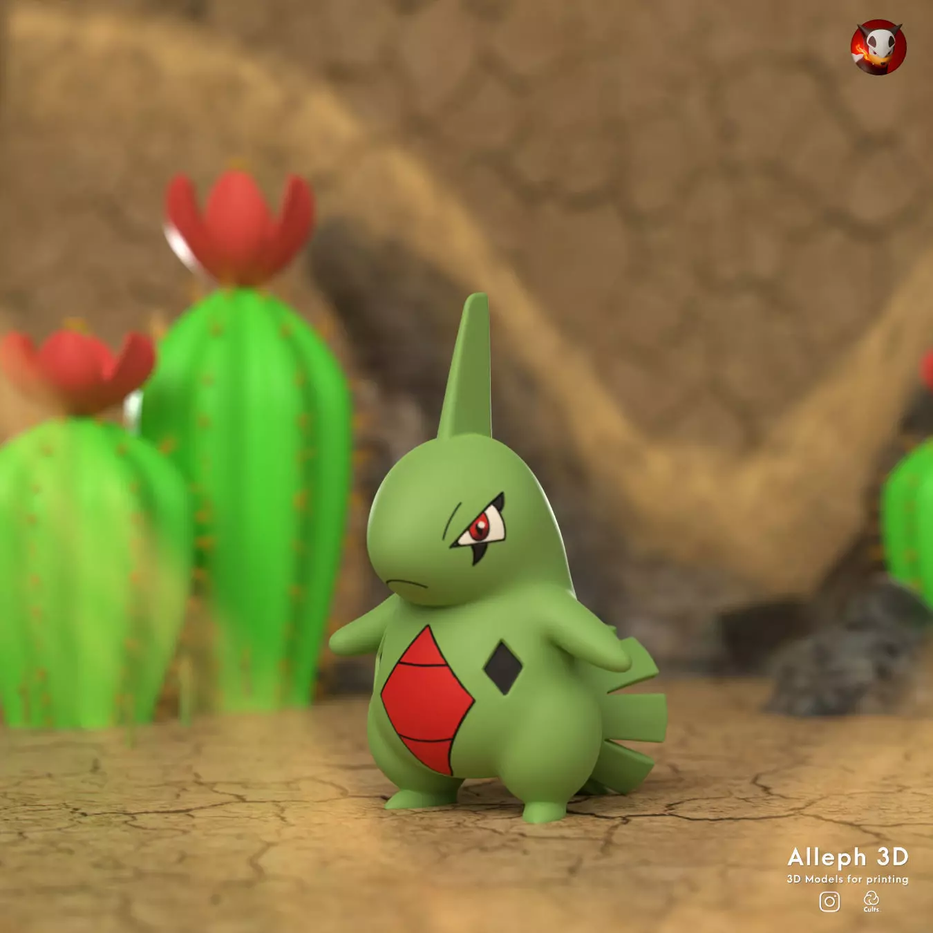 Pokemon larvitar 3D print model_0