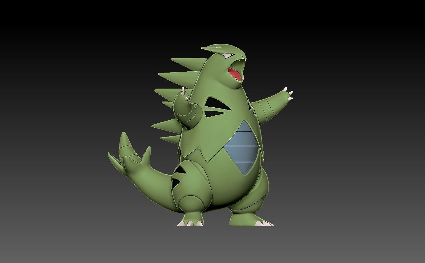 Pokemon tyranitar 3D print model_1