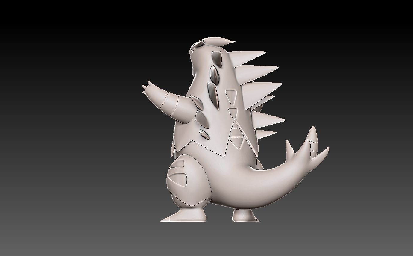 Pokemon tyranitar 3D print model_7