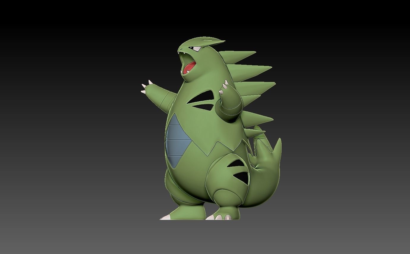 Pokemon tyranitar 3D print model_2
