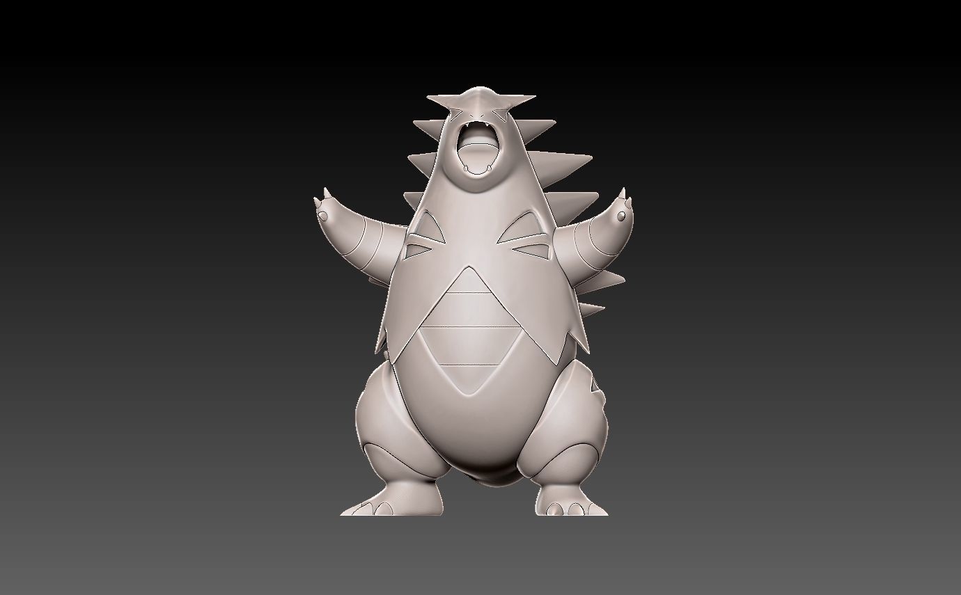Pokemon tyranitar 3D print model_8