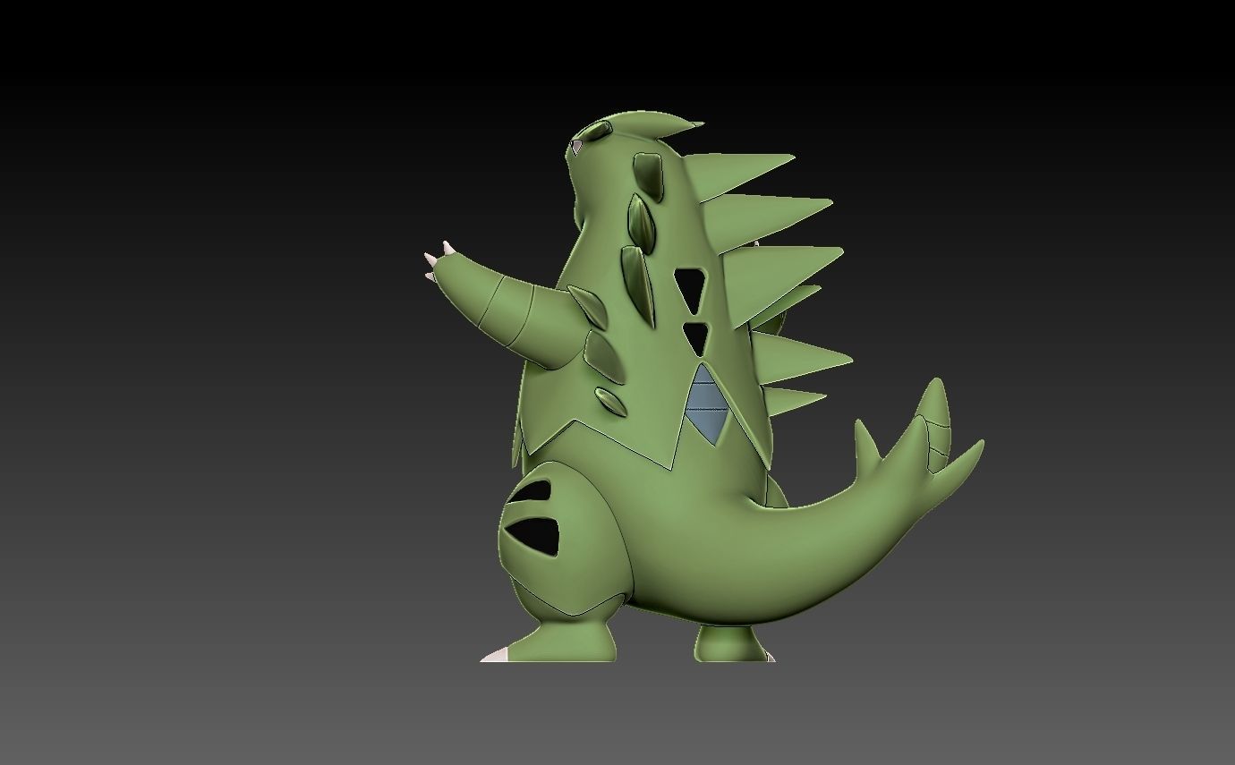Pokemon tyranitar 3D print model_4