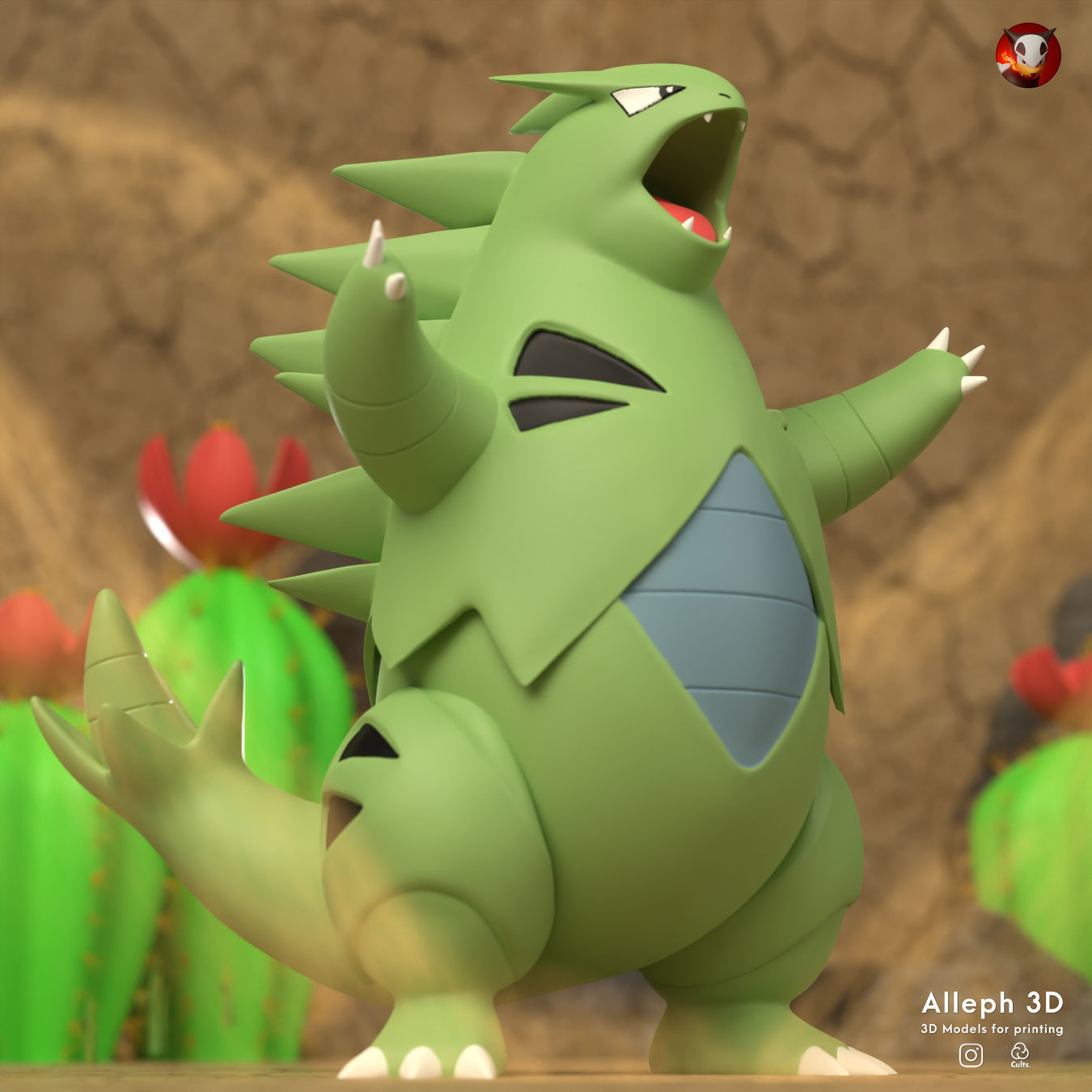 Pokemon larvitar evolution pack 3D print model_3