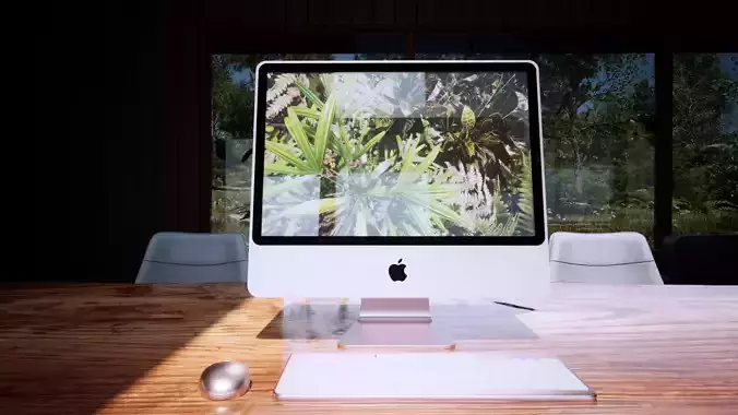 Apple iMac 21 Apple magic mouse Apple Wireless Keyboard 3D Model