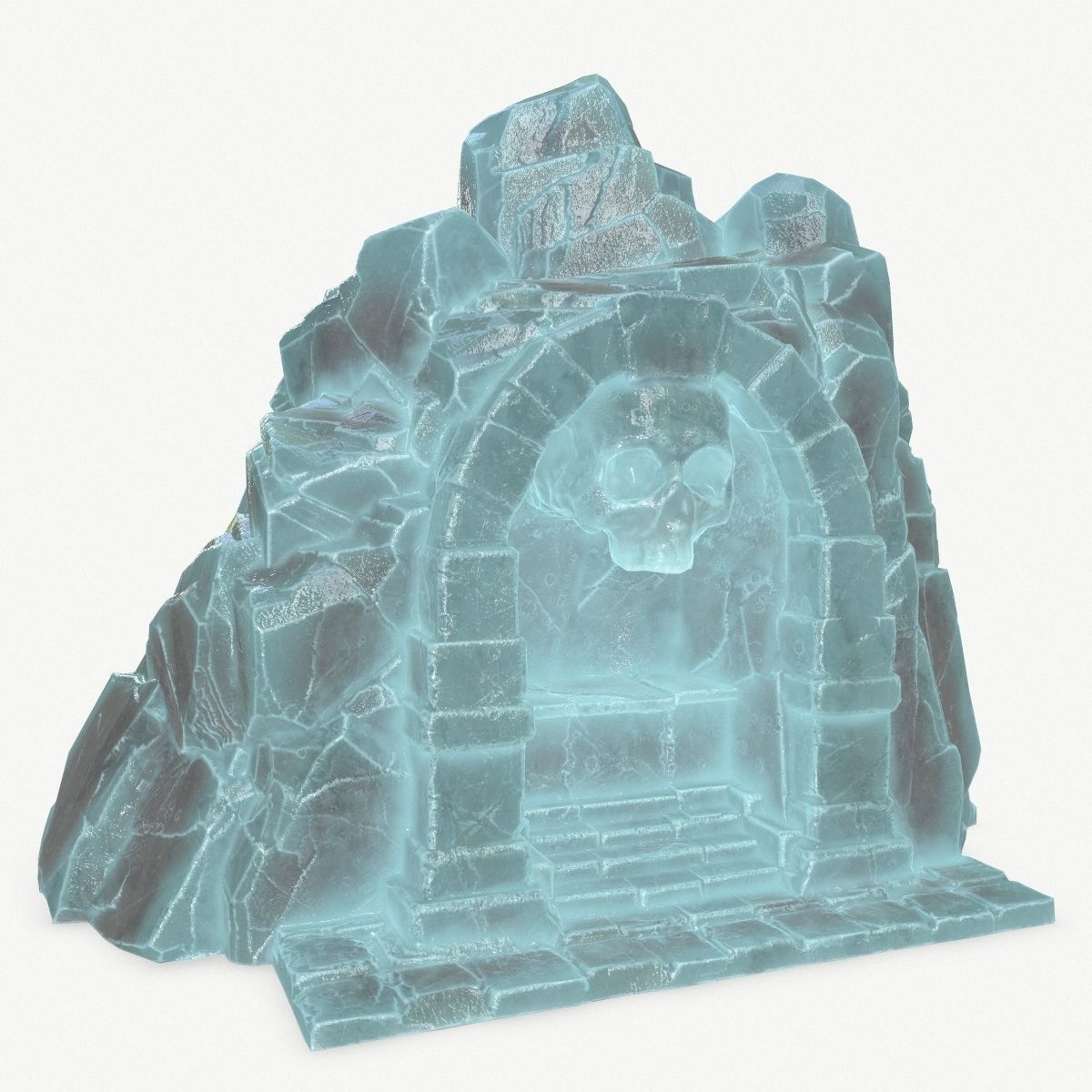 Skull Altar Low-poly 3D model_2