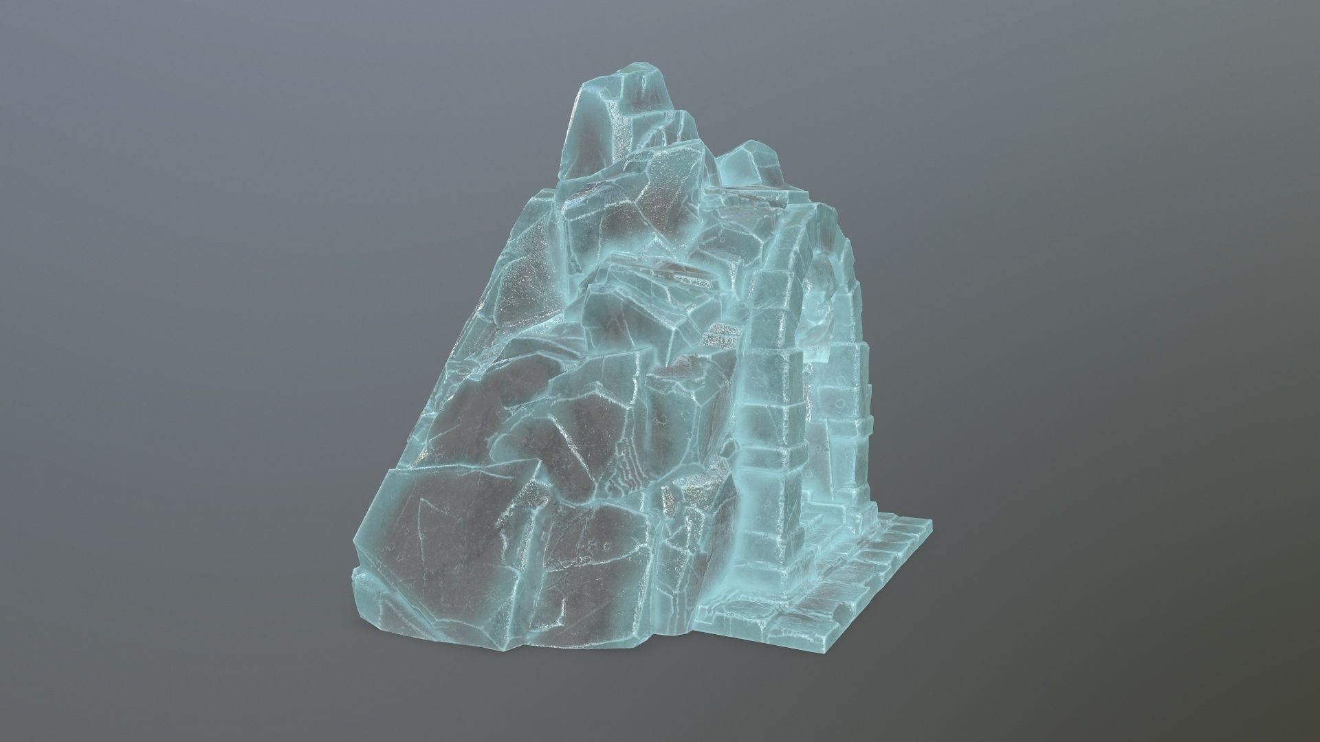 Skull Altar Low-poly 3D model_11