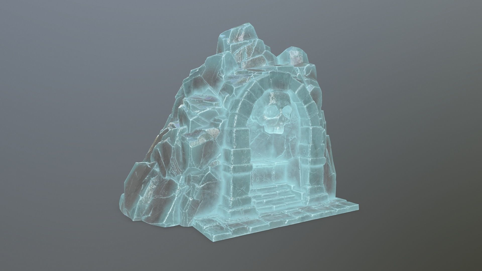Skull Altar Low-poly 3D model_12