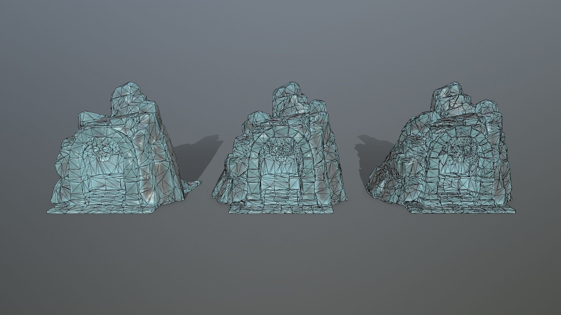 Skull Altar Low-poly 3D model_14