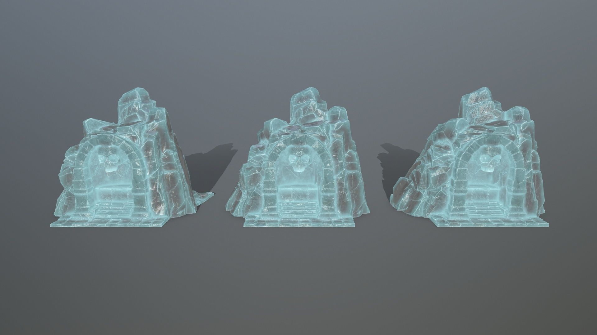 Skull Altar Low-poly 3D model_13