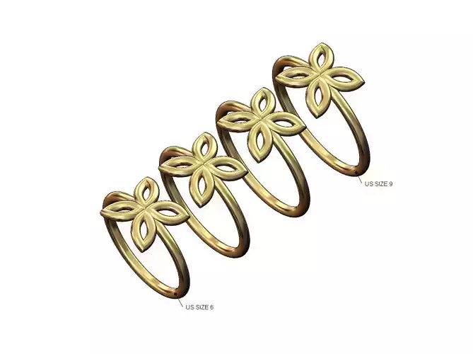 Simple celtic flower band US sizes 6to9