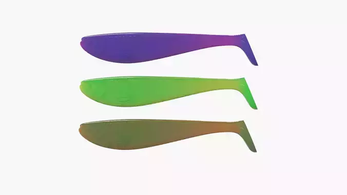 Soft fishing lure v6 3D print model