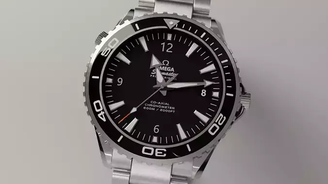 Omega Seamaster Planet Ocean Low-poly 3D model