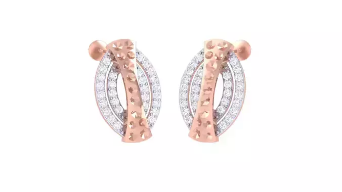 Women Stud Earrings 3dm STL OBJ FBX Renders Details