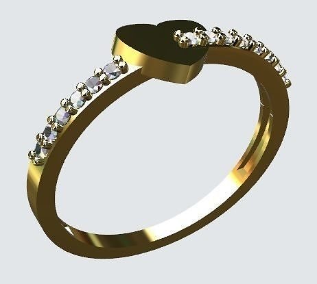 Woman Fashion Ring 3D Print Model 3D print model