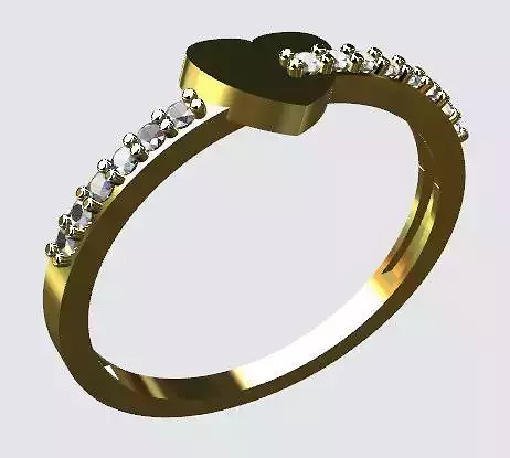 Woman Fashion Ring 3D Print Model