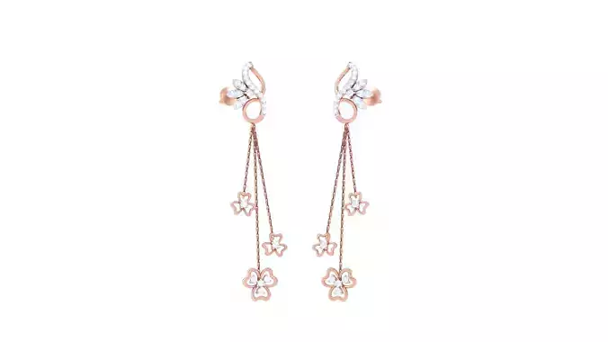 Women Earrings 3dm STL OBJ FBX Renders Details 3D print model