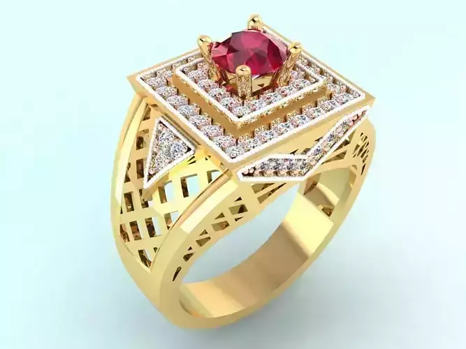 Mesh Ring - Diamond Ring - N6382