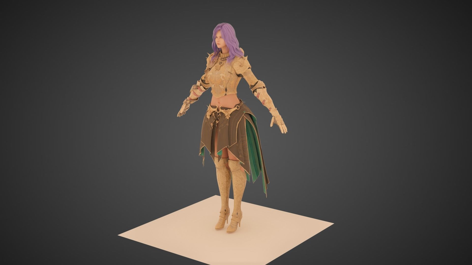 Nova Woman Character 3D model_2