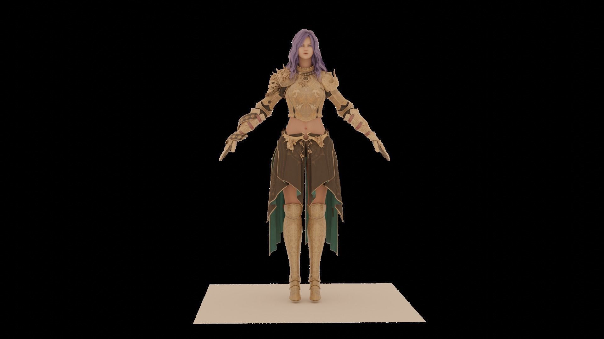 Nova Woman Character 3D model_10