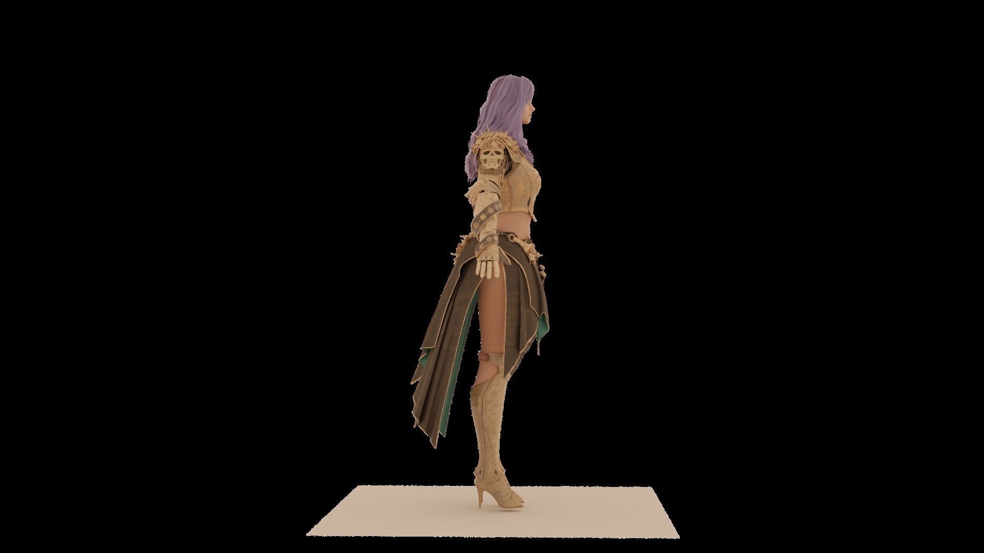 Nova Woman Character 3D model_8
