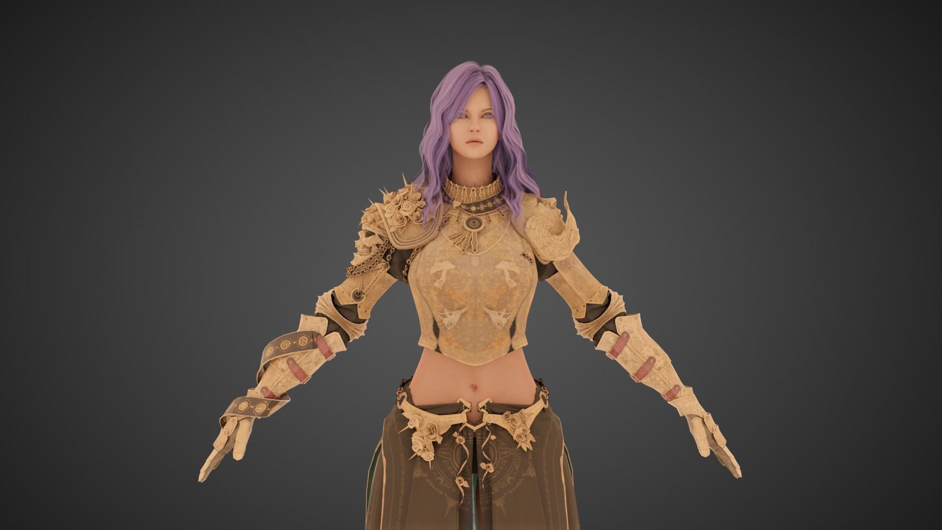 Nova Woman Character 3D model_5