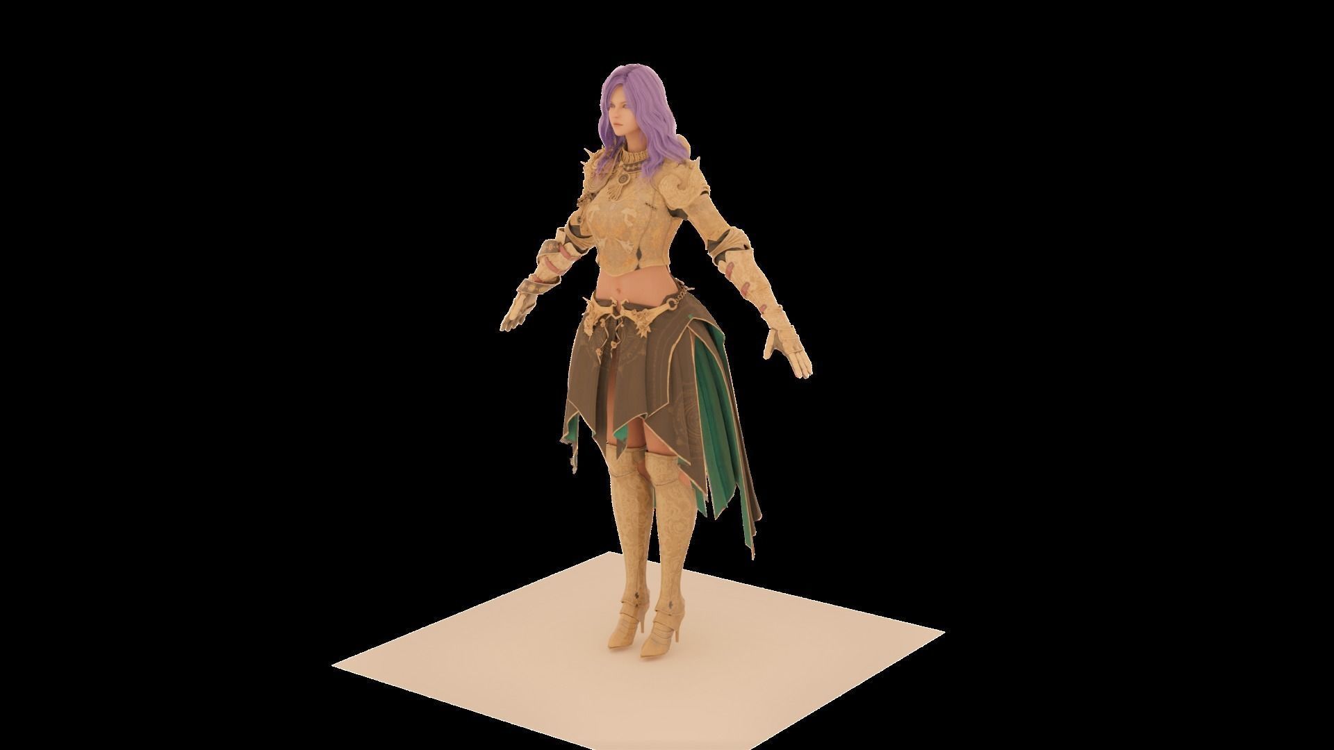 Nova Woman Character 3D model_7