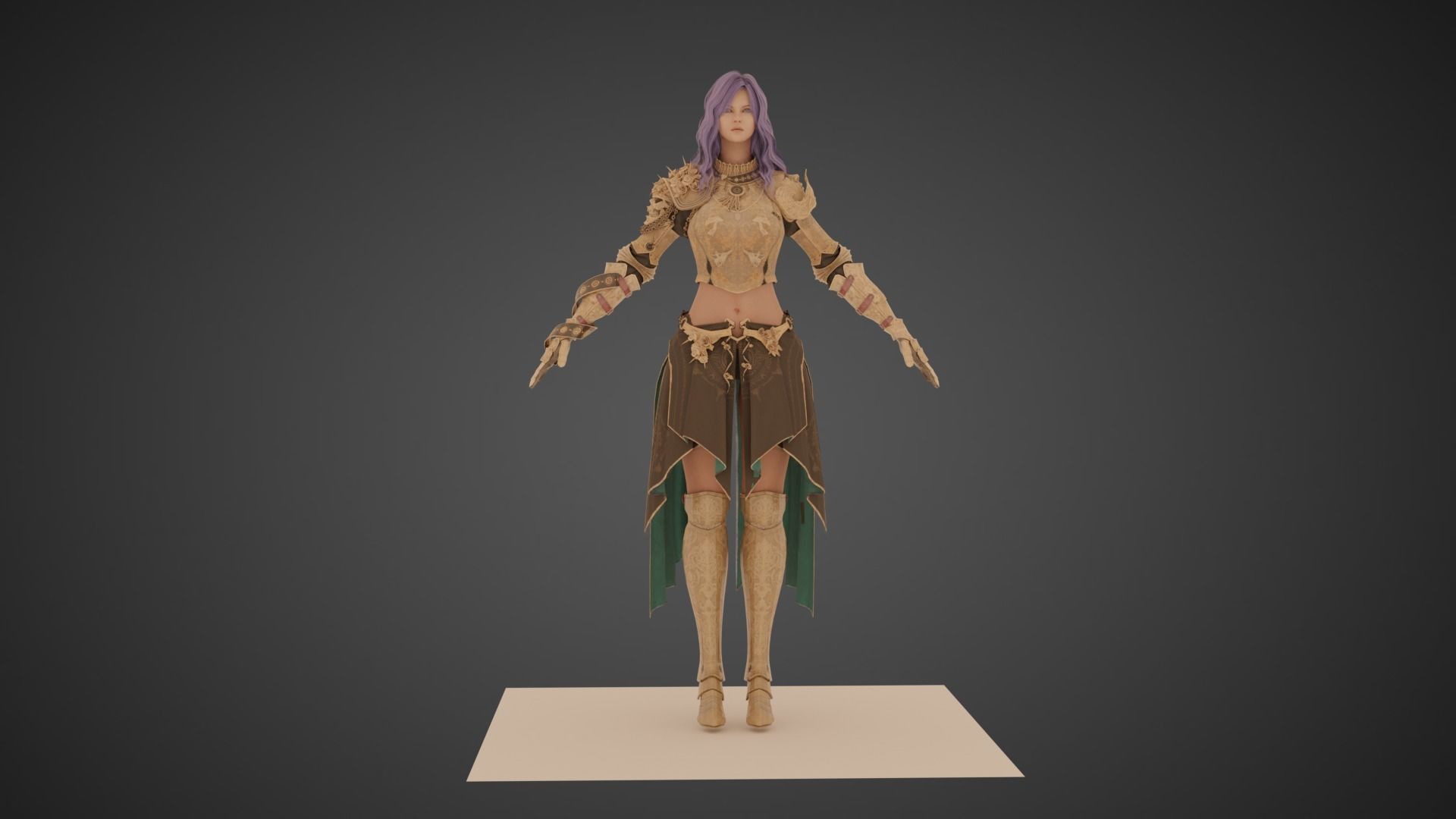 Nova Woman Character 3D model_4