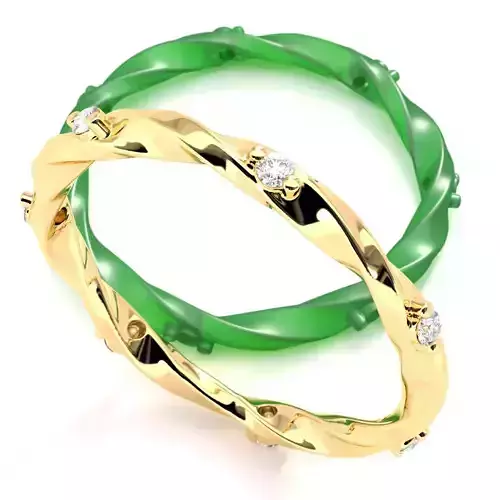 Diamond Twist Eternity Band Ring