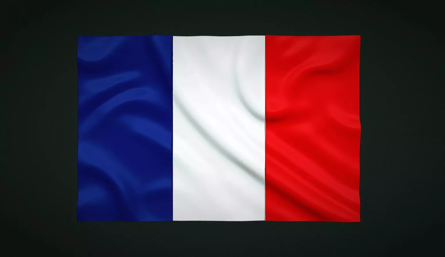 France Wavy Flag 3D print model