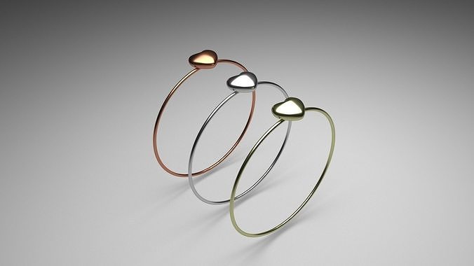 Heart Bracelet 3D print model