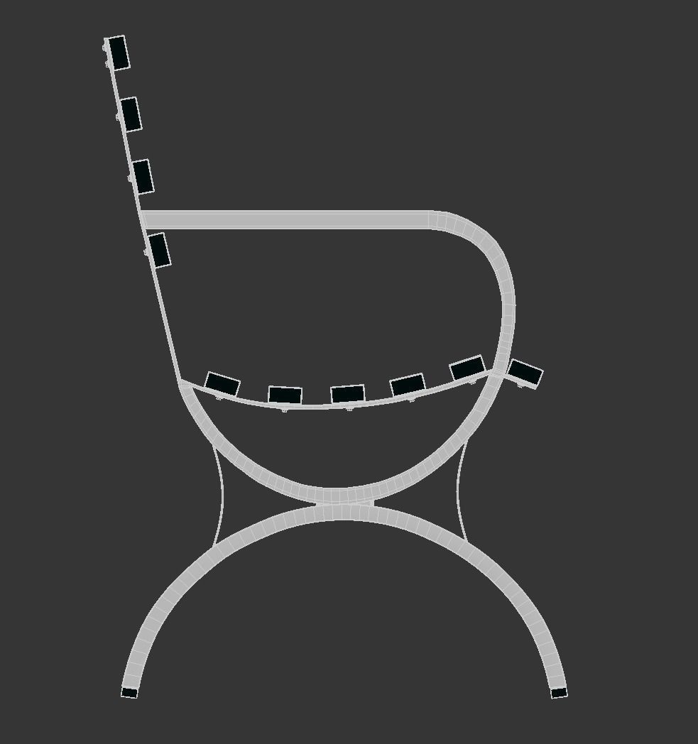 Metal Bench main 3D model_5