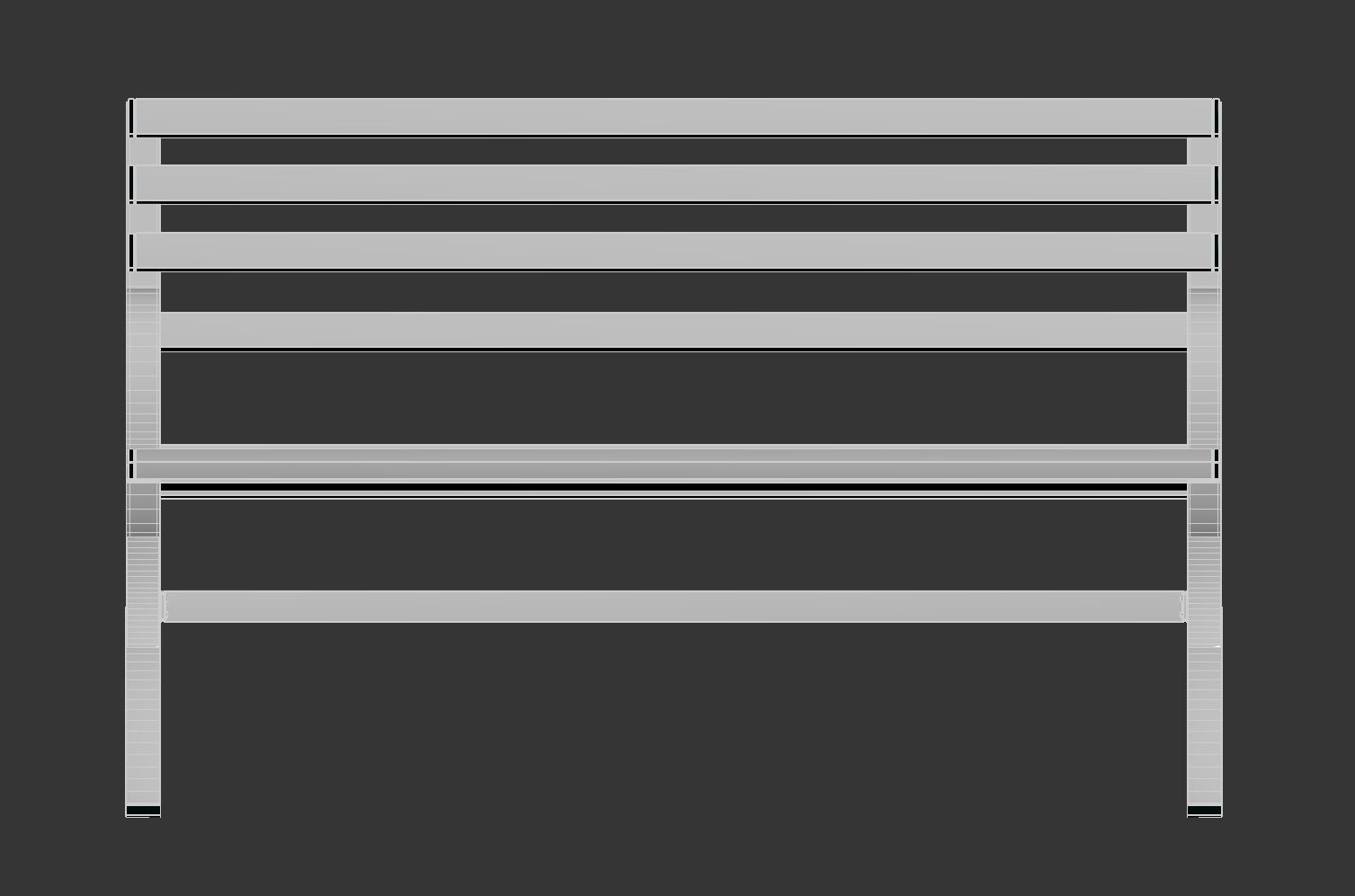 Metal Bench main 3D model_2