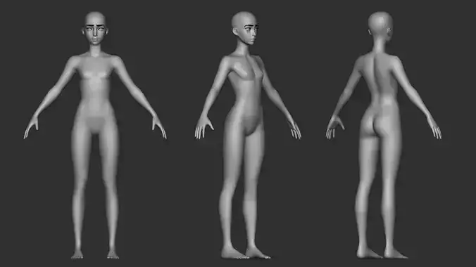 Stylized Girl Spider Verse Style Base Mesh