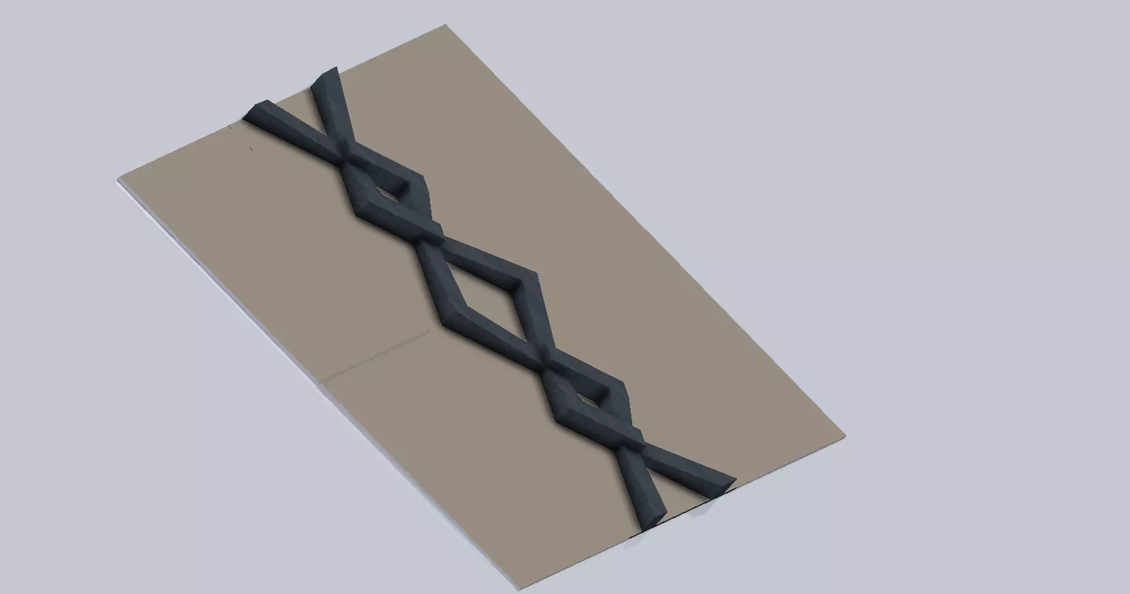 3D Tiles piece of paper with knot 3D print model