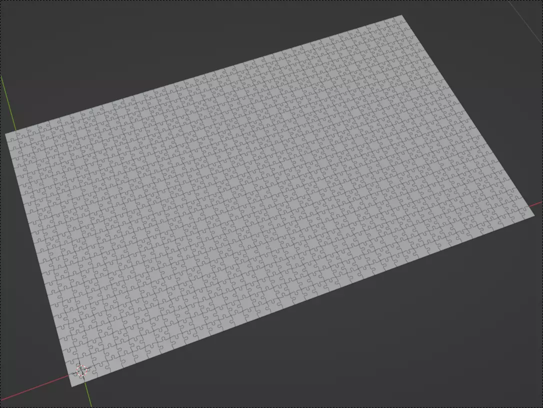 1000 elements puzzle Low-poly 3D model_0