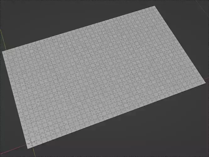 1000 elements puzzle Low-poly 3D model