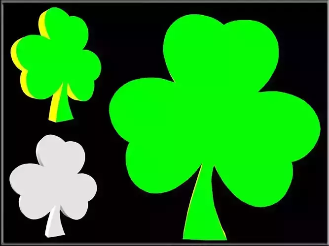 Simple Shamrock Low-poly 3D model