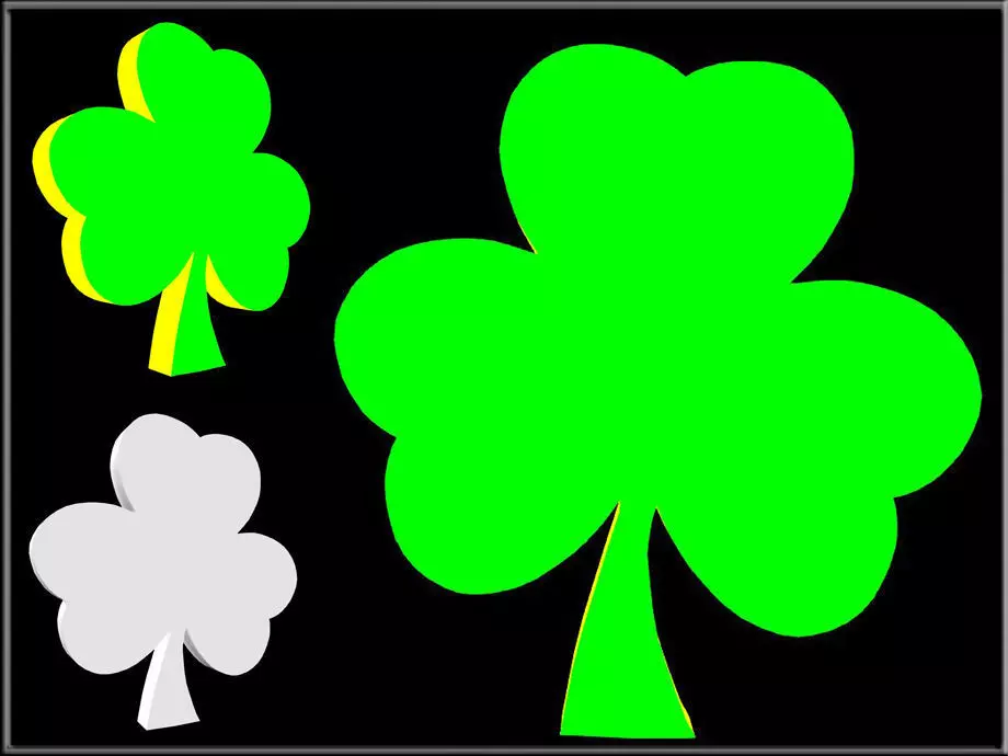 Simple Shamrock Low-poly 3D model_0