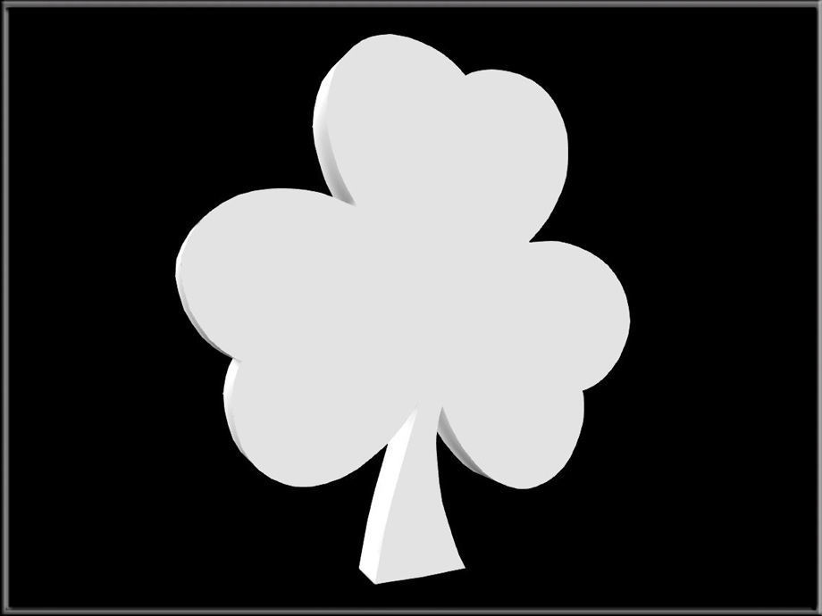 Simple Shamrock Low-poly 3D model_4