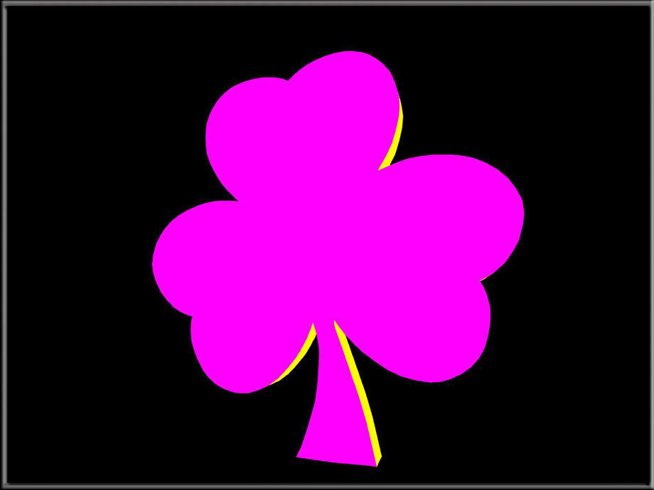 Simple Shamrock Low-poly 3D model_1