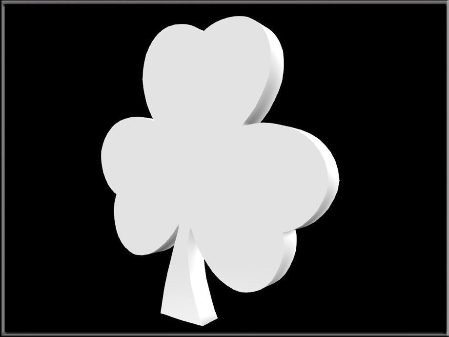 Simple Shamrock Low-poly 3D model_3