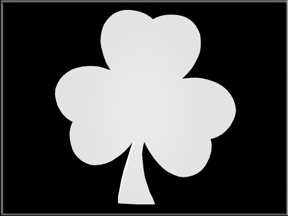 Simple Shamrock Low-poly 3D model_2