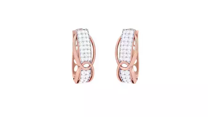 Women Stud Earrings 3dm STL OBJ FBX Renders Details