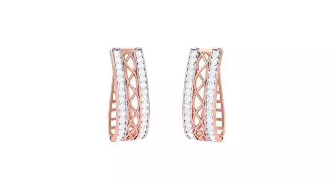 Women Stud Earrings 3dm STL OBJ FBX Renders Details