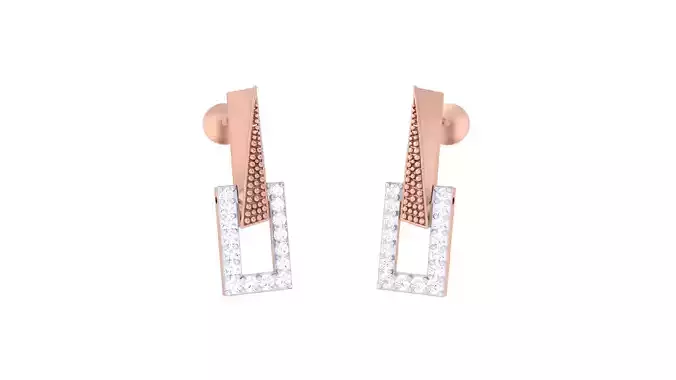 Women Earrings 3dm STL OBJ FBX Renders Details 3D print model