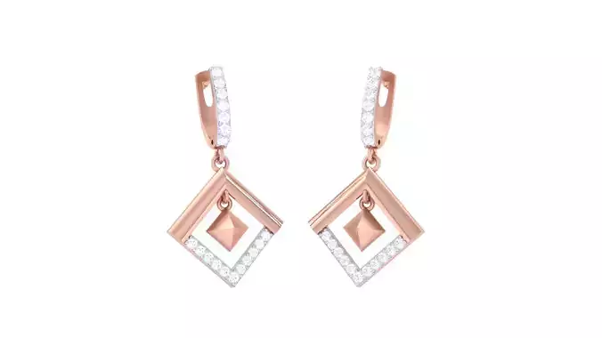 Women Earrings 3dm STL OBJ FBX Renders Details 3D print model