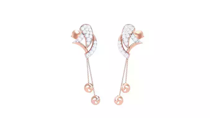 Women Earrings 3dm STL OBJ FBX Renders Details 3D print model
