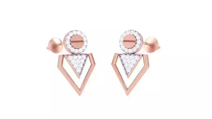 Women Earrings 3dm STL OBJ FBX Renders Details 3D print model